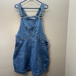 Jesse Jeans Denim Overalls Shorts Shortalls SZ 12-14 Vintage Western Farm Retro